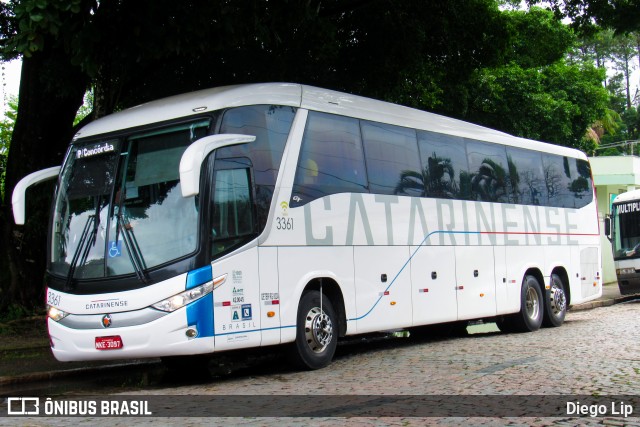 Auto Viação Catarinense 3361 na cidade de Joinville, Santa Catarina, Brasil, por Diego Lip. ID da foto: 6809126.