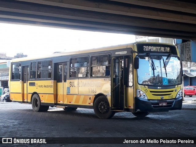 Viação Sul Fluminense 1163 na cidade de Volta Redonda, Rio de Janeiro, Brasil, por Jerson de Mello Peixoto Pereira. Número da foto: #6807494.