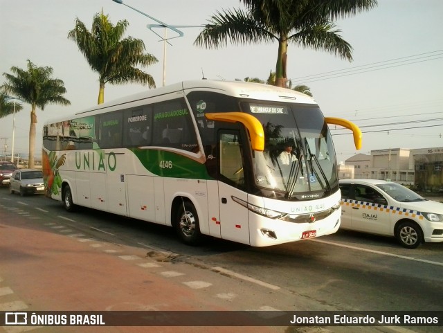 Empresa União de Transportes 4146 na cidade de Itajaí, Santa Catarina, Brasil, por Jonatan Eduardo Jurk Ramos. ID da foto: 6810844.