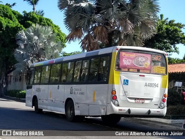 Auto Viação Alpha A48094 na cidade de Rio de Janeiro, Rio de Janeiro, Brasil, por Carlos Alberto de Oliveira Júnior. ID da foto: 6810226.