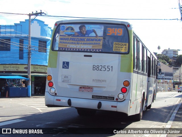 Transportes Estrela B82551 na cidade de Rio de Janeiro, Rio de Janeiro, Brasil, por Carlos Alberto de Oliveira Júnior. ID da foto: 6810134.