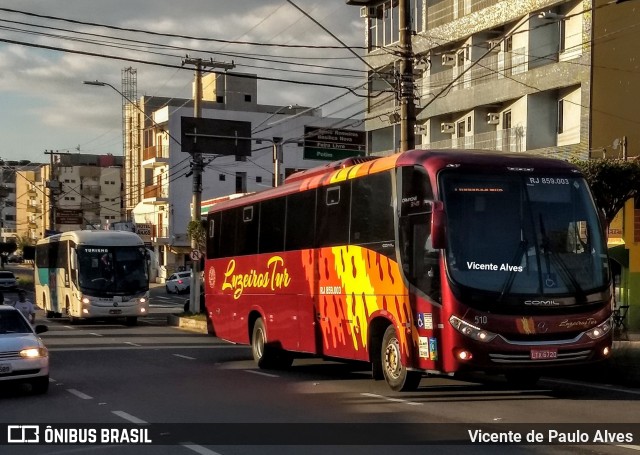 Luzeiros Tur 510 na cidade de Aparecida, São Paulo, Brasil, por Vicente de Paulo Alves. ID da foto: 6810799.