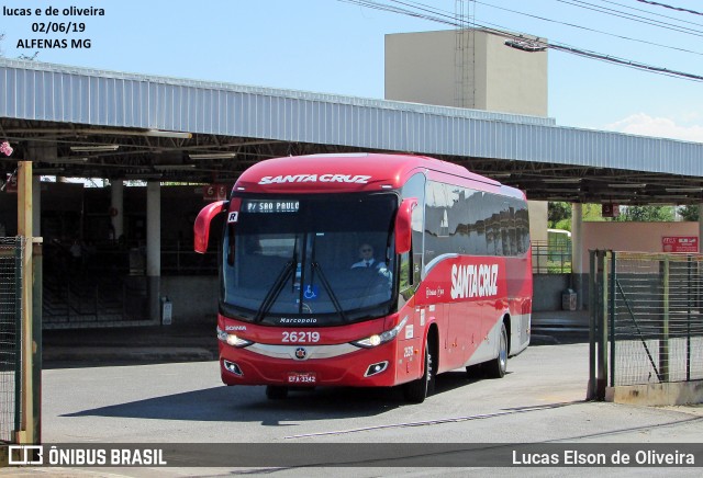Viação Santa Cruz 26219 na cidade de Alfenas, Minas Gerais, Brasil, por Lucas Elson de Oliveira. Número da foto: #6811329.