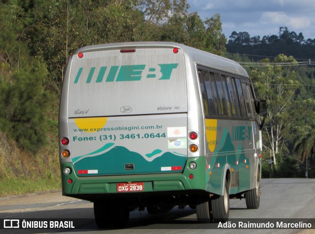 EBT - Expresso Biagini Transportes 2838 na cidade de Belo Horizonte, Minas Gerais, Brasil, por Adão Raimundo Marcelino. ID da foto: 6815146.