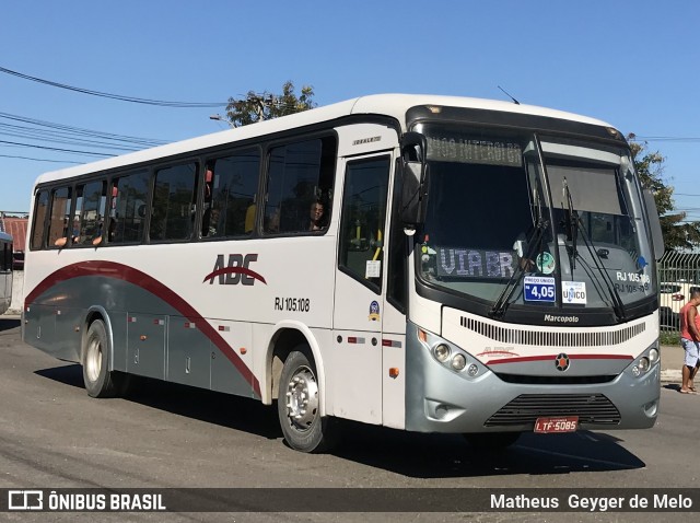 Auto Viação ABC RJ 105.108 na cidade de Niterói, Rio de Janeiro, Brasil, por Matheus  Geyger de Melo. Número da foto: #6813493.