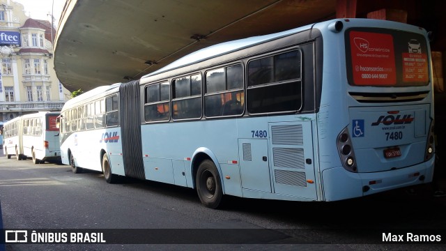 SOUL - Sociedade de Ônibus União Ltda. 7480 na cidade de Porto Alegre, Rio Grande do Sul, Brasil, por Max Ramos. Número da foto: #6815336.
