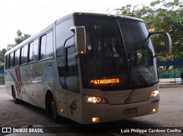 Paraibuna Transportes 10008 na cidade de Muriaé, Minas Gerais, Brasil, por Luis Philippe Cardoso Coelho. ID da foto: 6814452.