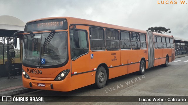Viação Tamandaré KA693 na cidade de Curitiba, Paraná, Brasil, por Lucas Weber Calizario. Número da foto: #6814552.