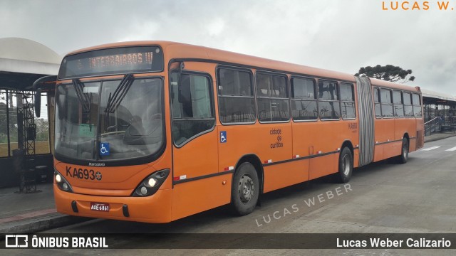 Viação Tamandaré KA693 na cidade de Curitiba, Paraná, Brasil, por Lucas Weber Calizario. ID da foto: 6814552.