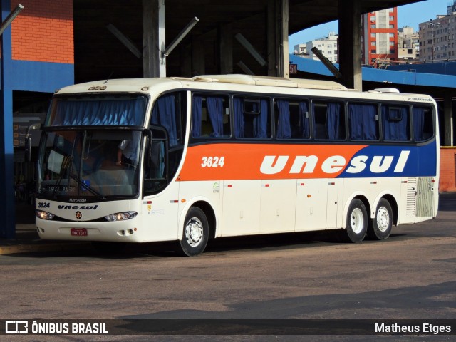 Unesul de Transportes 3624 na cidade de Porto Alegre, Rio Grande do Sul, Brasil, por Matheus Etges. ID da foto: 6816849.