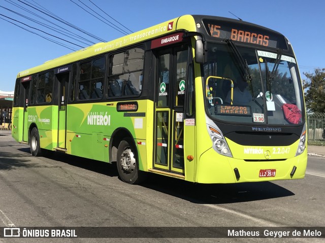 Santo Antônio Transportes Niterói 2.2.047 na cidade de Niterói, Rio de Janeiro, Brasil, por Matheus  Geyger de Melo. Número da foto: #6815714.