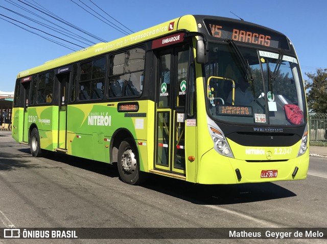 Santo Antônio Transportes Niterói 2.2.047 na cidade de Niterói, Rio de Janeiro, Brasil, por Matheus  Geyger de Melo. ID da foto: 6815714.