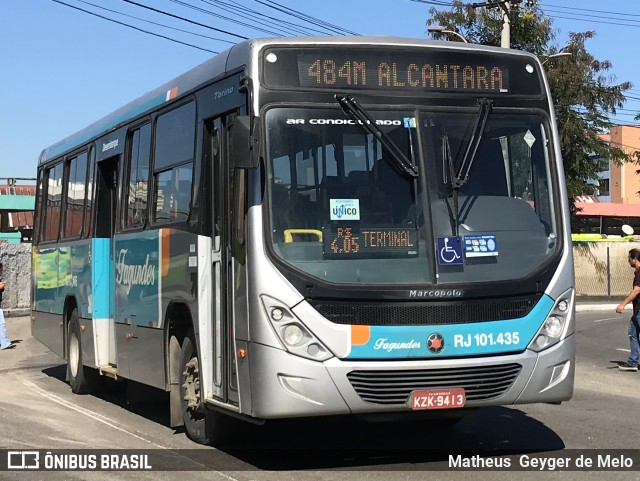 Auto Ônibus Fagundes RJ 101.435 na cidade de Niterói, Rio de Janeiro, Brasil, por Matheus  Geyger de Melo. ID da foto: 6815616.