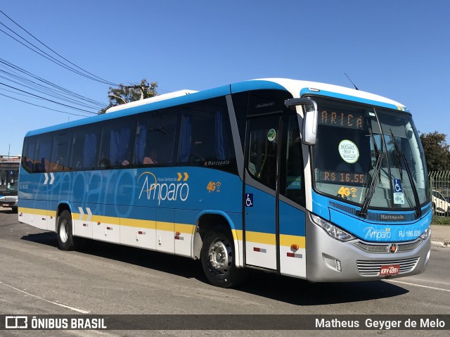 Viação Nossa Senhora do Amparo RJ 186.026 na cidade de Niterói, Rio de Janeiro, Brasil, por Matheus  Geyger de Melo. ID da foto: 6815595.