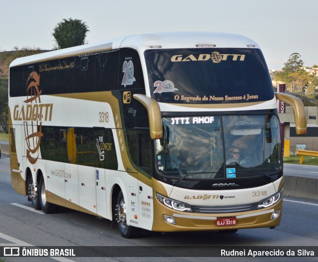 Auto Viação Gadotti 3318 na cidade de Arujá, São Paulo, Brasil, por Rudnei Aparecido da Silva. ID da foto: 6815921.