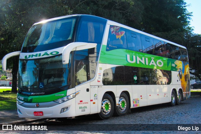 Empresa União de Transportes 4188 na cidade de Joinville, Santa Catarina, Brasil, por Diego Lip. ID da foto: 6819407.