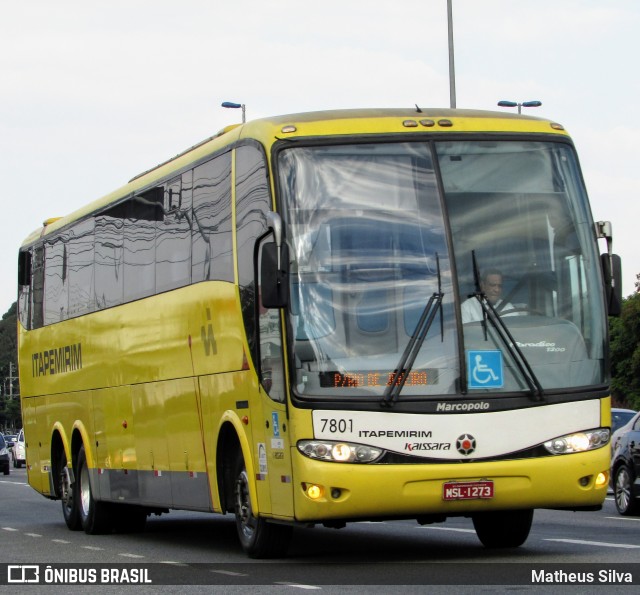 Viação Itapemirim 7801 na cidade de São Paulo, São Paulo, Brasil, por Matheus dos Anjos Silva. Número da foto: #6819967.
