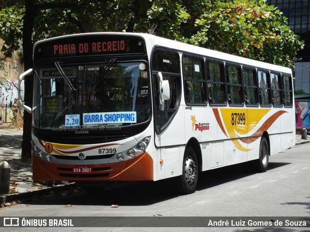 Expresso Pégaso 87399 na cidade de Rio de Janeiro, Rio de Janeiro, Brasil, por André Luiz Gomes de Souza. ID da foto: 6777090.