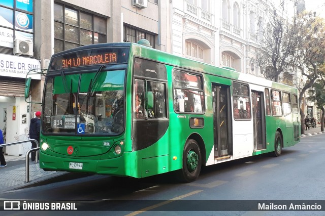 Buses Vule 1566 na cidade de Santiago, Santiago, Metropolitana de Santiago, Chile, por Mailson Amâncio. ID da foto: 6776860.