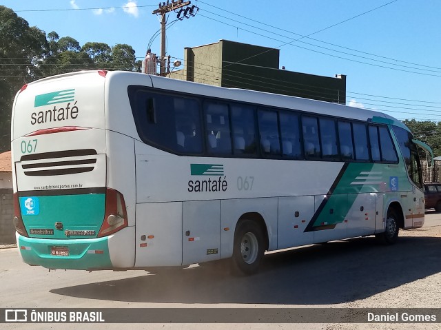 Santa Fé Transportes 067 na cidade de Ouro Branco, Minas Gerais, Brasil, por Daniel Gomes. ID da foto: 6776833.