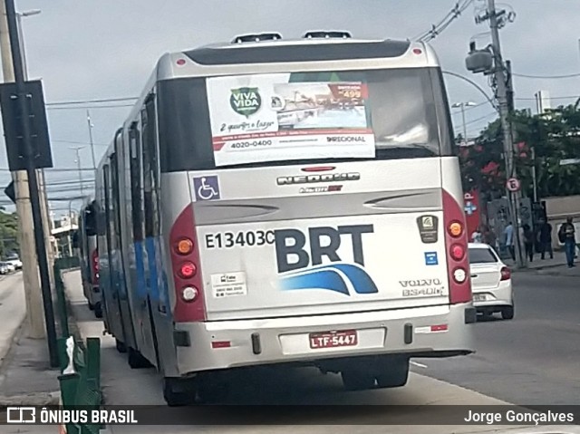 Transportes Barra E13403C na cidade de Rio de Janeiro, Rio de Janeiro, Brasil, por Jorge Gonçalves. ID da foto: 6778286.