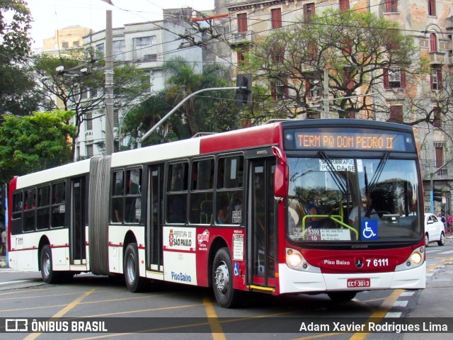 Viação Gatusa Transportes Urbanos 7 6111 na cidade de São Paulo, São Paulo, Brasil, por Adam Xavier Rodrigues Lima. ID da foto: 6822123.