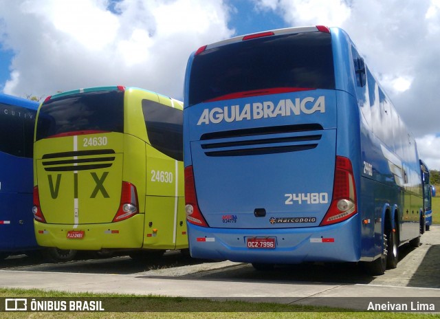 Viação Águia Branca 24480 na cidade de Camaçari, Bahia, Brasil, por Aneivan Lima. ID da foto: 6820573.