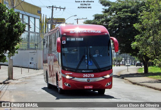 Viação Santa Cruz 26219 na cidade de Alfenas, Minas Gerais, Brasil, por Lucas Elson de Oliveira. Número da foto: #6821785.