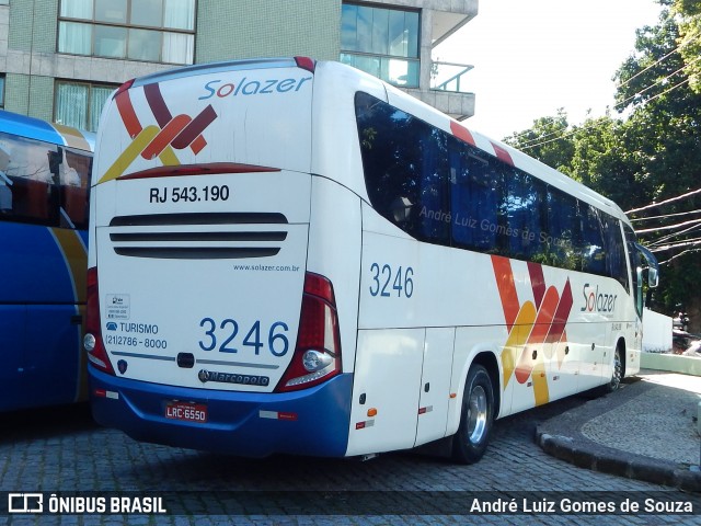 Solazer Transportes e Turismo 3246 na cidade de Petrópolis, Rio de Janeiro, Brasil, por André Luiz Gomes de Souza. Número da foto: #6820834.
