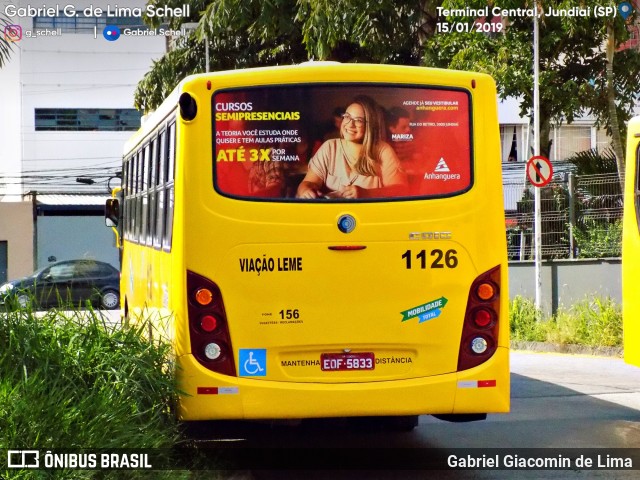 Viação Leme 1126 na cidade de Jundiaí, São Paulo, Brasil, por Gabriel Giacomin de Lima. Número da foto: #6823740.