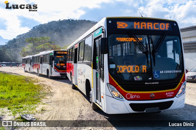 Auto Viação Alpha A48089 na cidade de Duque de Caxias, Rio de Janeiro, Brasil, por Lucas Diniz. Número da foto: #6823066.