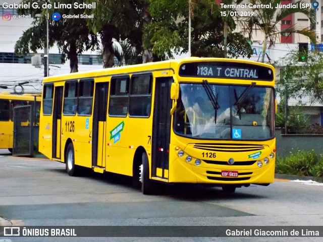 Viação Leme 1126 na cidade de Jundiaí, São Paulo, Brasil, por Gabriel Giacomin de Lima. Número da foto: #6823720.