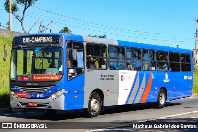 Expresso Metrópolis Transportes e Viagens MP-1443 na cidade de Campinas, São Paulo, Brasil, por Matheus Gabriel dos Santos. ID da foto: 6823904.