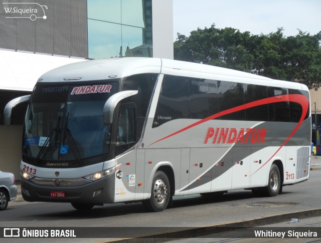 Pindatur Transporte e Turismo 2113 na cidade de Rio de Janeiro, Rio de Janeiro, Brasil, por Whitiney Siqueira. Número da foto: #6823319.