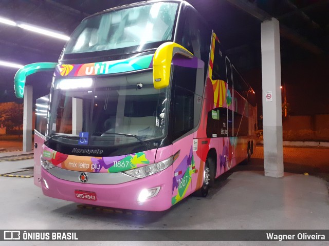 UTIL - União Transporte Interestadual de Luxo 11867 na cidade de Juiz de Fora, Minas Gerais, Brasil, por Wagner Oliveira. Número da foto: #6826085.