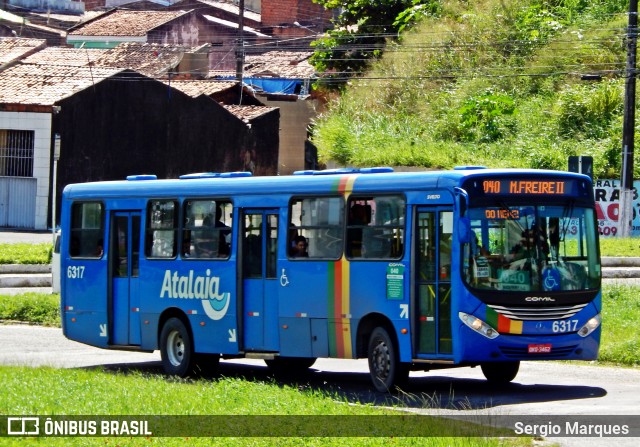 Viação Atalaia Transportes 6317 na cidade de Aracaju, Sergipe, Brasil, por Sergio Marques . Número da foto: #6825867.