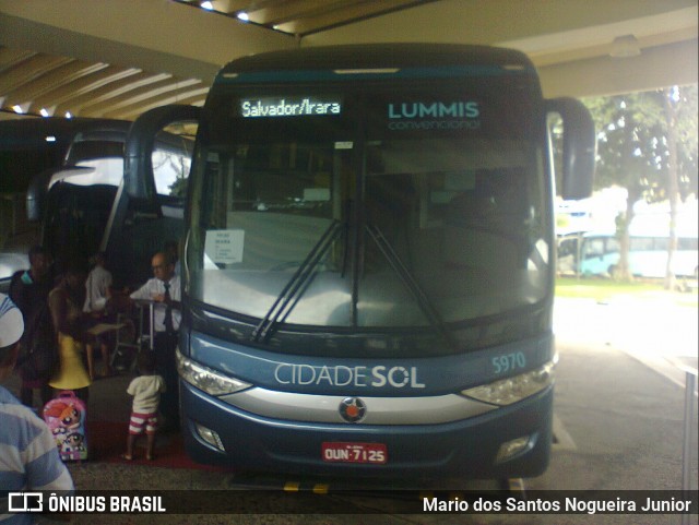 Viação Cidade Sol 5970 na cidade de Salvador, Bahia, Brasil, por Mario dos Santos Nogueira Junior. Número da foto: #6826076.
