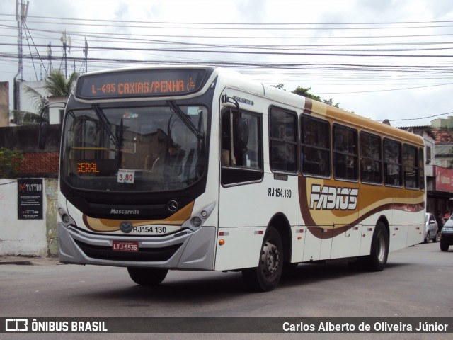 Transportes Fabio's RJ 154.130 na cidade de Rio de Janeiro, Rio de Janeiro, Brasil, por Carlos Alberto de Oliveira Júnior. Número da foto: #6827644.
