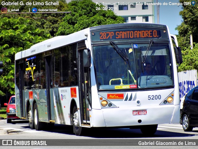 Metra - Sistema Metropolitano de Transporte 5200 na cidade de São Bernardo do Campo, São Paulo, Brasil, por Gabriel Giacomin de Lima. ID da foto: 6826413.