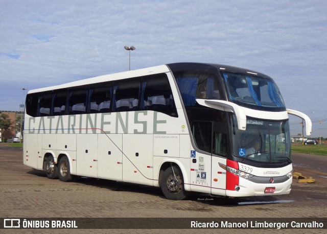 Auto Viação Catarinense 3379 na cidade de Santa Cruz do Sul, Rio Grande do Sul, Brasil, por Ricardo Manoel Limberger Carvalho. ID da foto: 6824857.