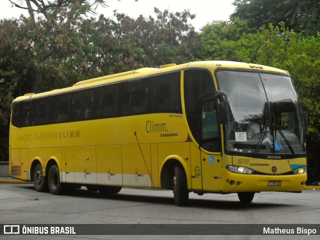 Viação Itapemirim 8709 na cidade de São Paulo, São Paulo, Brasil, por Matheus Bispo. ID da foto: 6826213.