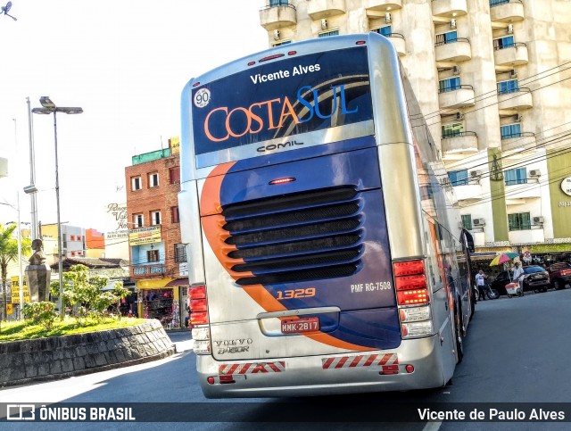 Costa Sul Turismo 1329 na cidade de Aparecida, São Paulo, Brasil, por Vicente de Paulo Alves. ID da foto: 6824729.