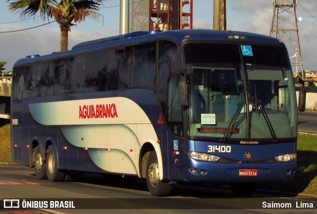 Viação Águia Branca 31400 na cidade de Vitória, Espírito Santo, Brasil, por Saimom  Lima. ID da foto: 6829153.