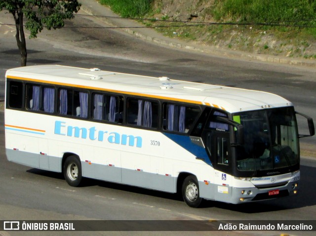 Emtram 3570 na cidade de Belo Horizonte, Minas Gerais, Brasil, por Adão Raimundo Marcelino. ID da foto: 6830145.