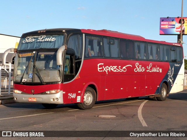 Expresso São Luiz 7540 na cidade de Goiânia, Goiás, Brasil, por Chrysthofher Lima Ribeiro. Número da foto: #6830492.