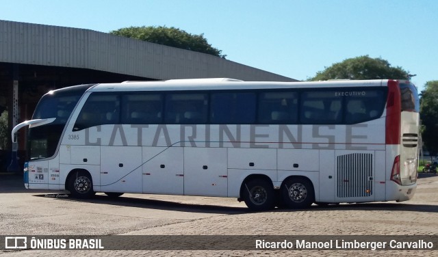 Auto Viação Catarinense 3385 na cidade de Santa Cruz do Sul, Rio Grande do Sul, Brasil, por Ricardo Manoel Limberger Carvalho. ID da foto: 6828038.