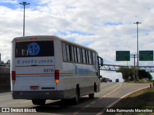 Emtram 3570 na cidade de Belo Horizonte, Minas Gerais, Brasil, por Adão Raimundo Marcelino. ID da foto: 6830138.