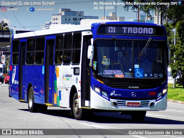 SBC Trans 3135 na cidade de São Bernardo do Campo, São Paulo, Brasil, por Gabriel Giacomin de Lima. ID da foto: 6832373.