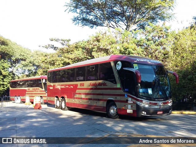 Santa Maria Fretamento e Turismo 850 na cidade de São Paulo, São Paulo, Brasil, por Andre Santos de Moraes. ID da foto: 6831459.