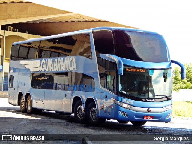 Viação Águia Branca 50180 na cidade de Aracaju, Sergipe, Brasil, por Sergio Marques . ID da foto: 6831361.